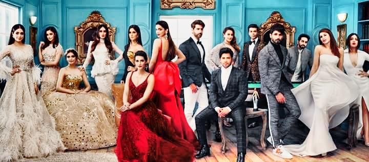 whole bollywood in obe frame on filmfare and glammae award