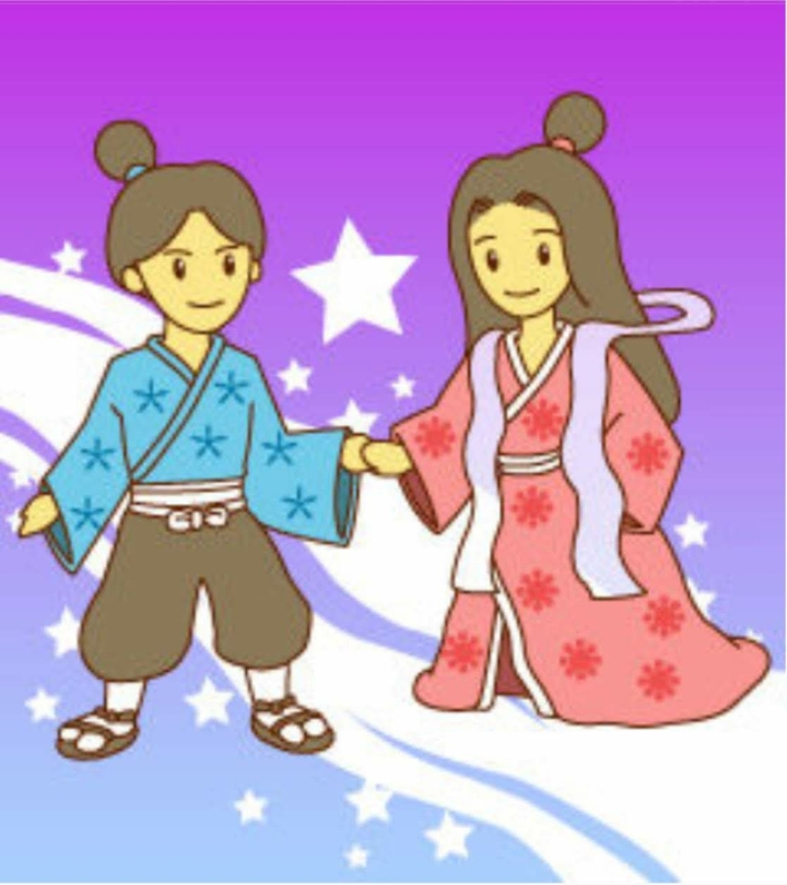 Orihime the weaver princess&Hikoboshi the cowherd