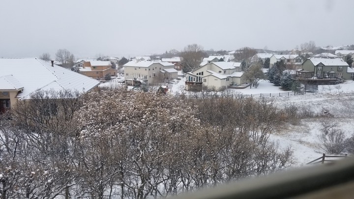 snowing outside my window