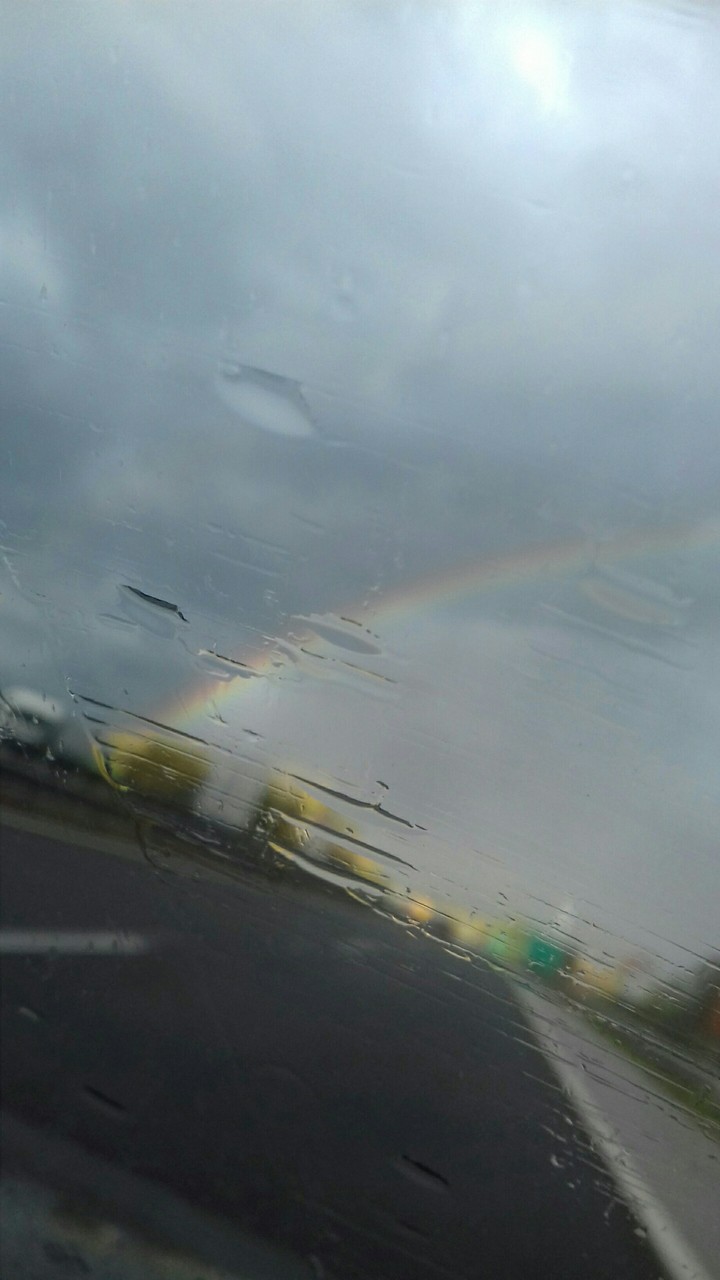 Rainbow in the road
