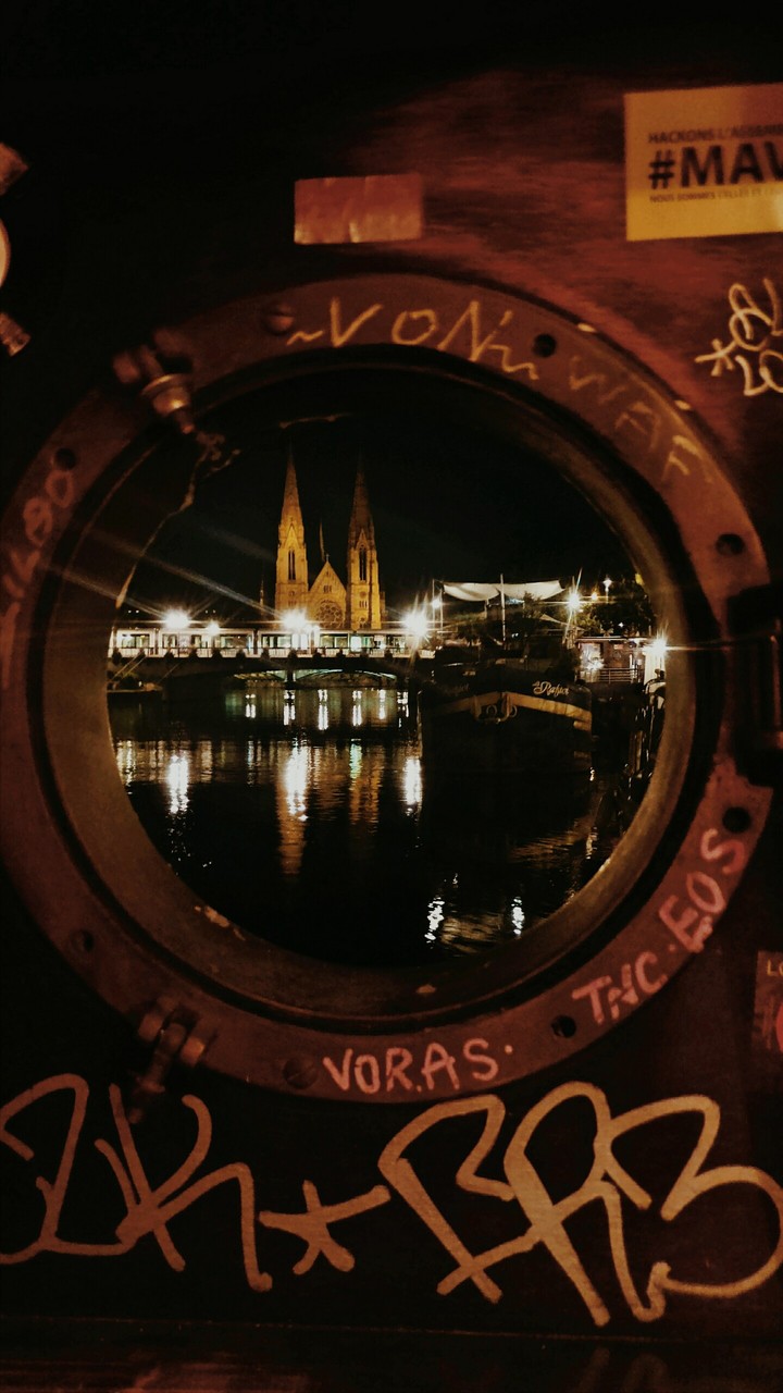 through the circle