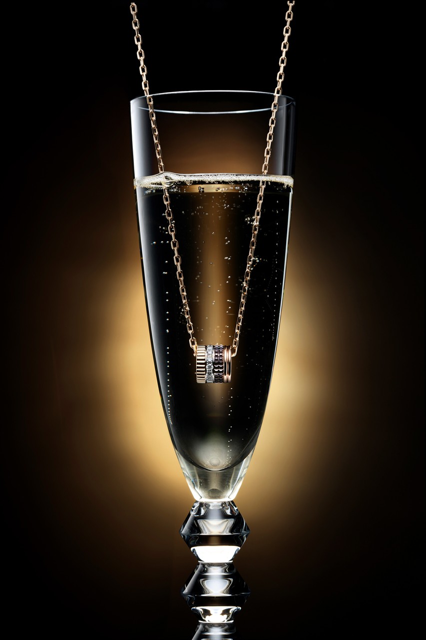 Glass filled with wine