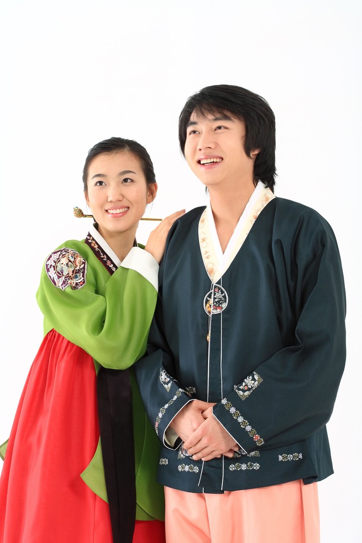 Couple in Korean Dress I
