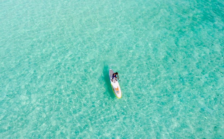 paddleboarding