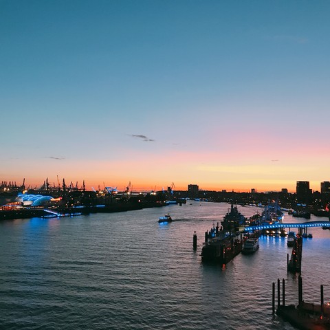 sunset ofHamburg Elbphilharmonie
