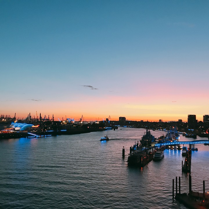 sunset ofHamburg Elbphilharmonie