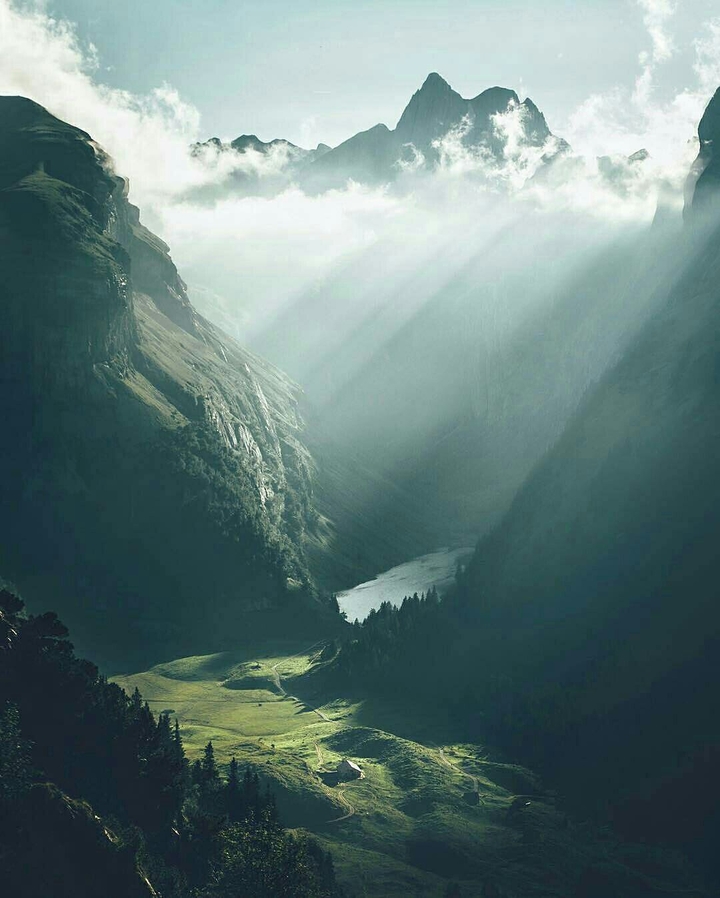 Sunrays in Switzerland