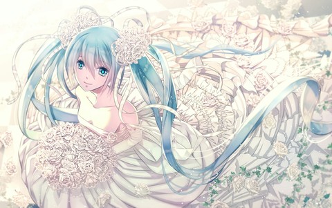 Miku beautiful bride