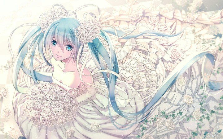 Miku beautiful bride