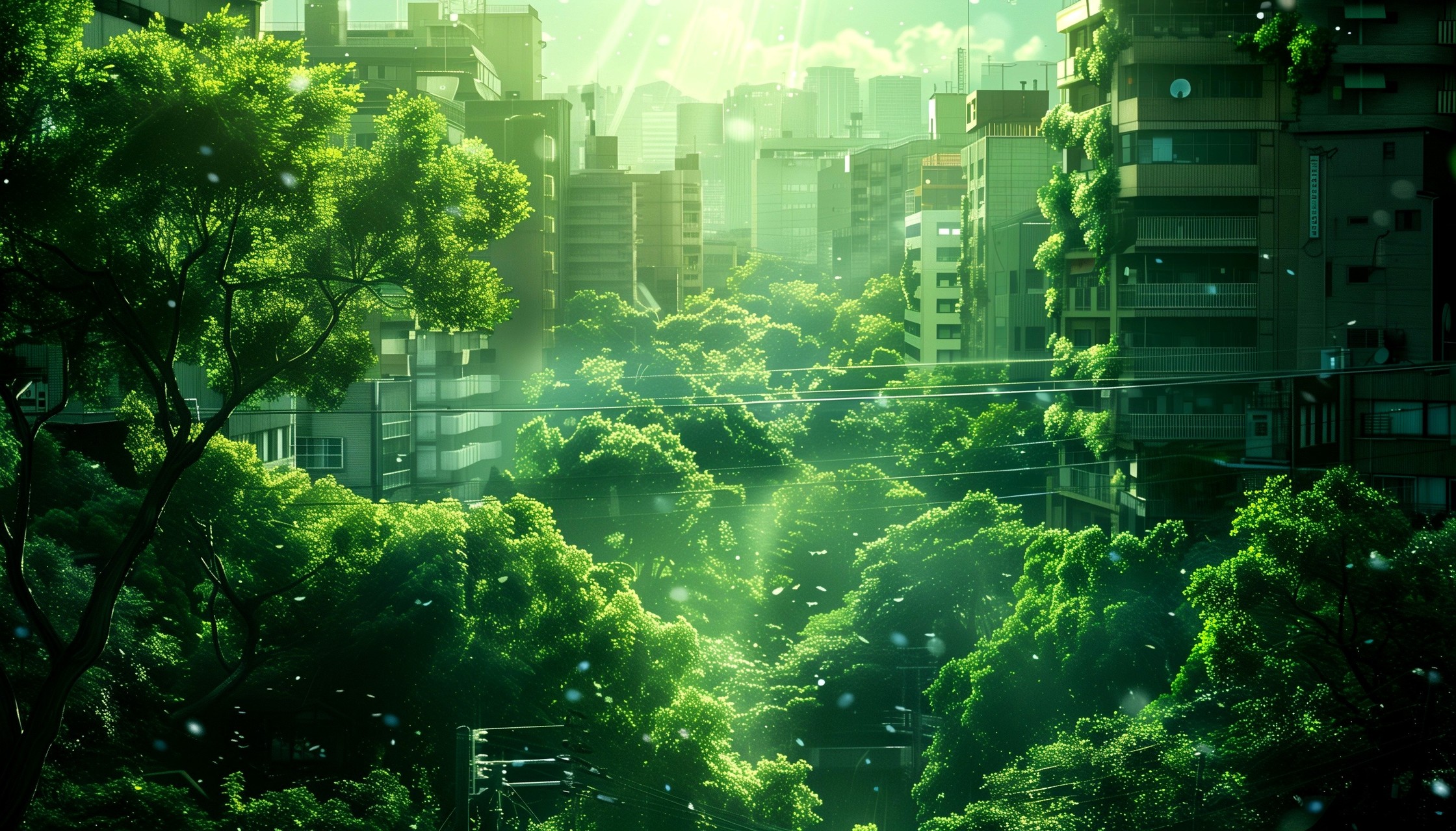 Vegetation, High-rise_building, Metropolis
