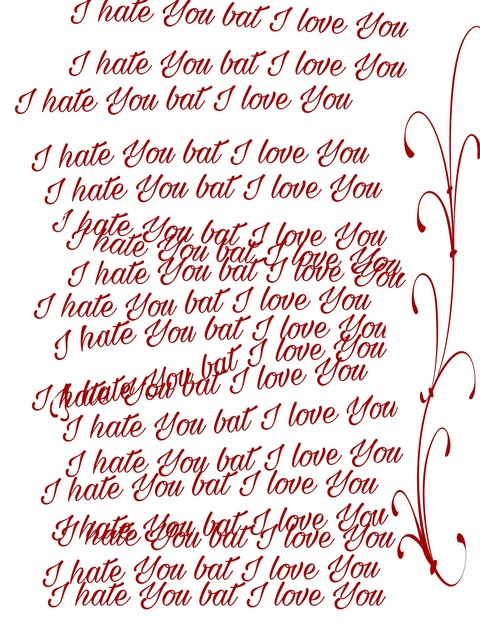 I hate you bat I love you