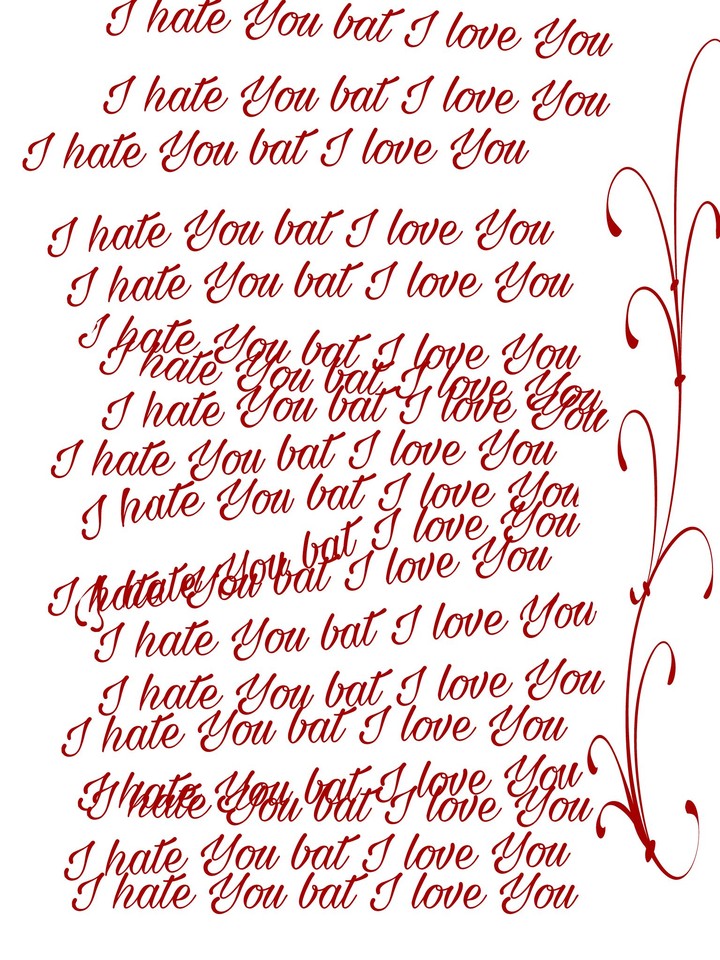I hate you bat I love you