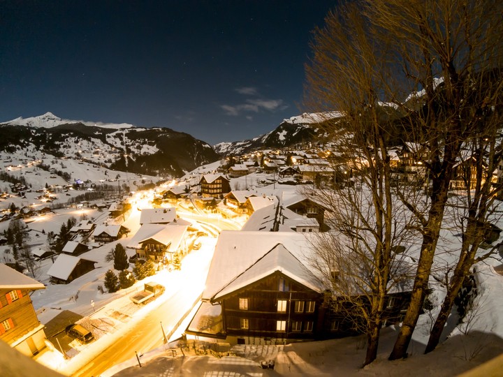 night snow