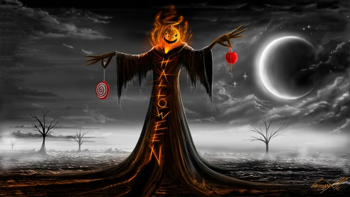 Halloween Pumpkin Ghost 4K