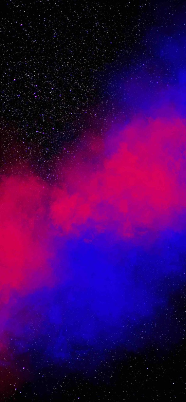 Rot Blauer Rauch im Nachthimmel