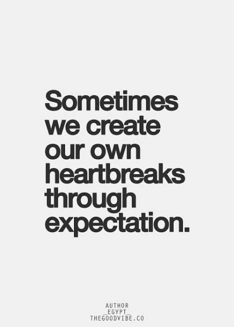 Expectations do hurt.