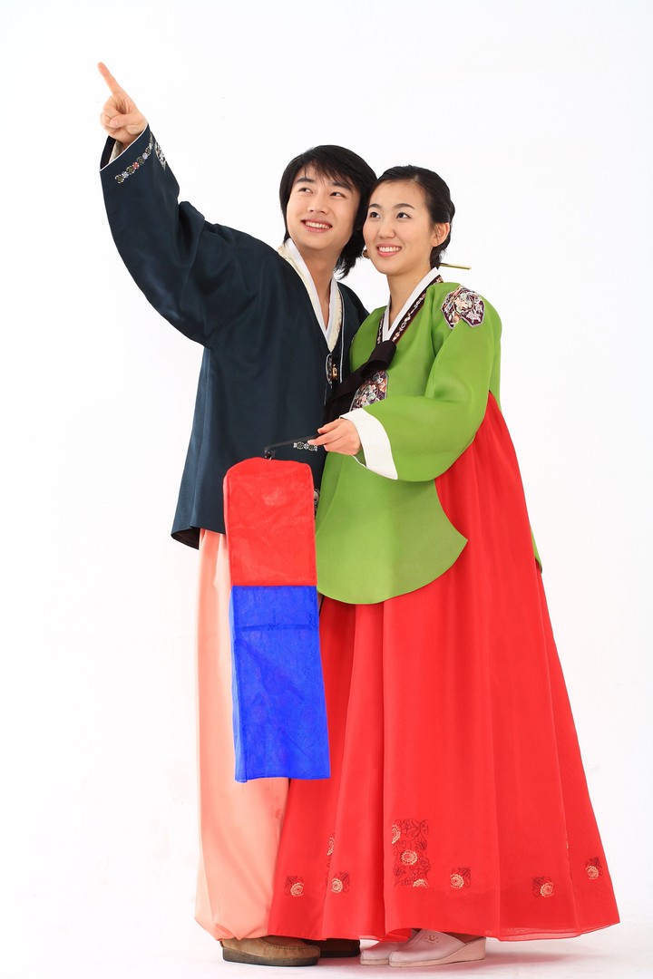 Couple in Korean Dress I