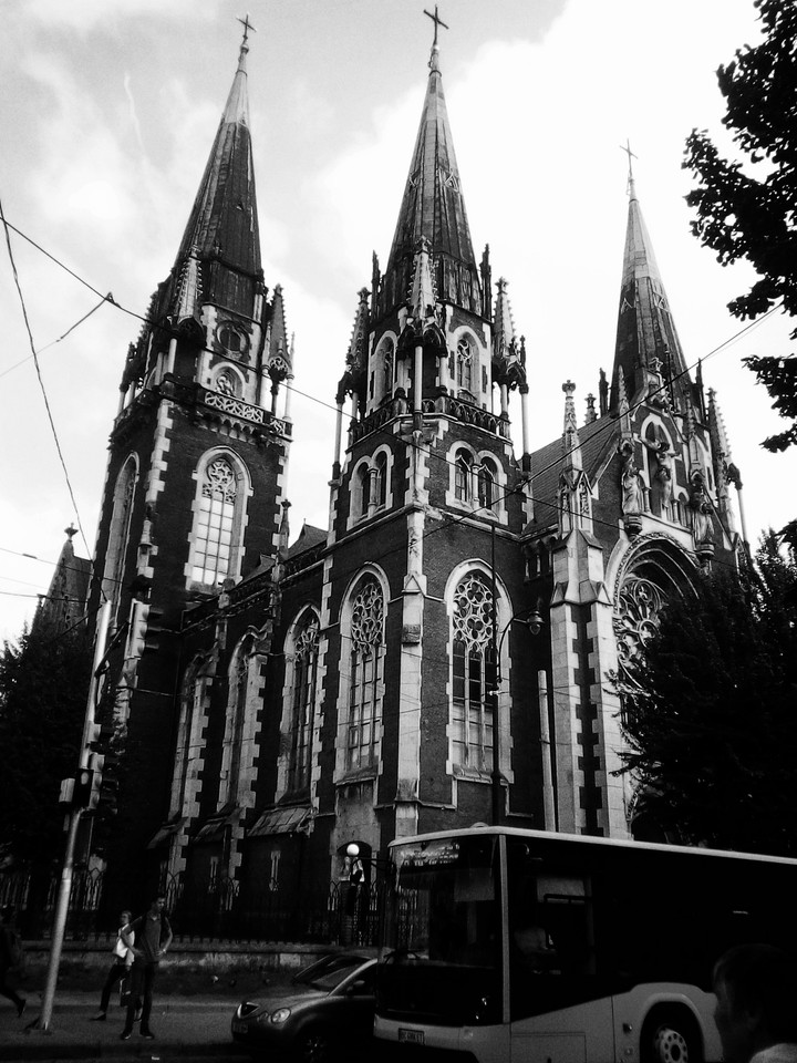 Old architecture building in Lviv
