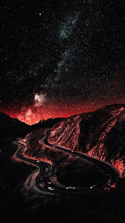 обои highway, astronomy