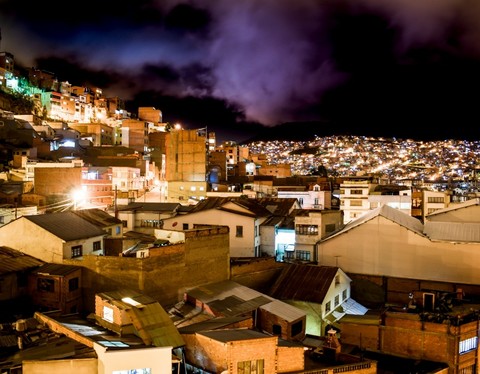 La Paz City at night