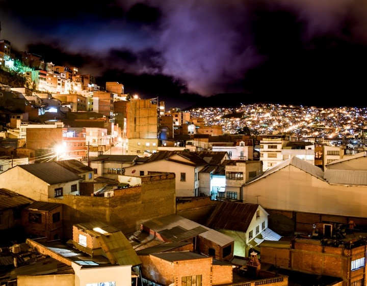 La Paz City at night 