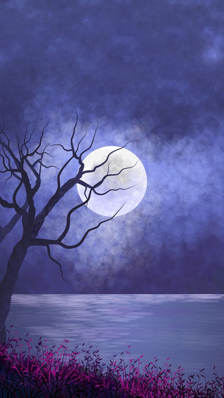 Moon and the tree
