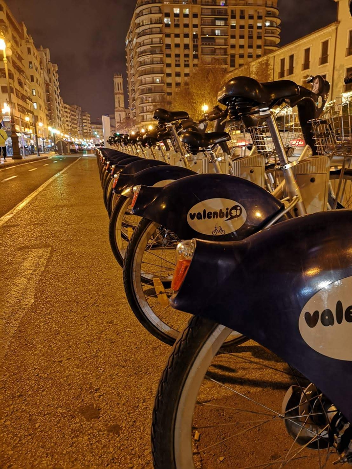 Street of Valence with bicycle