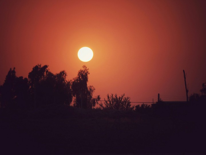 End of the Sunny day in summer