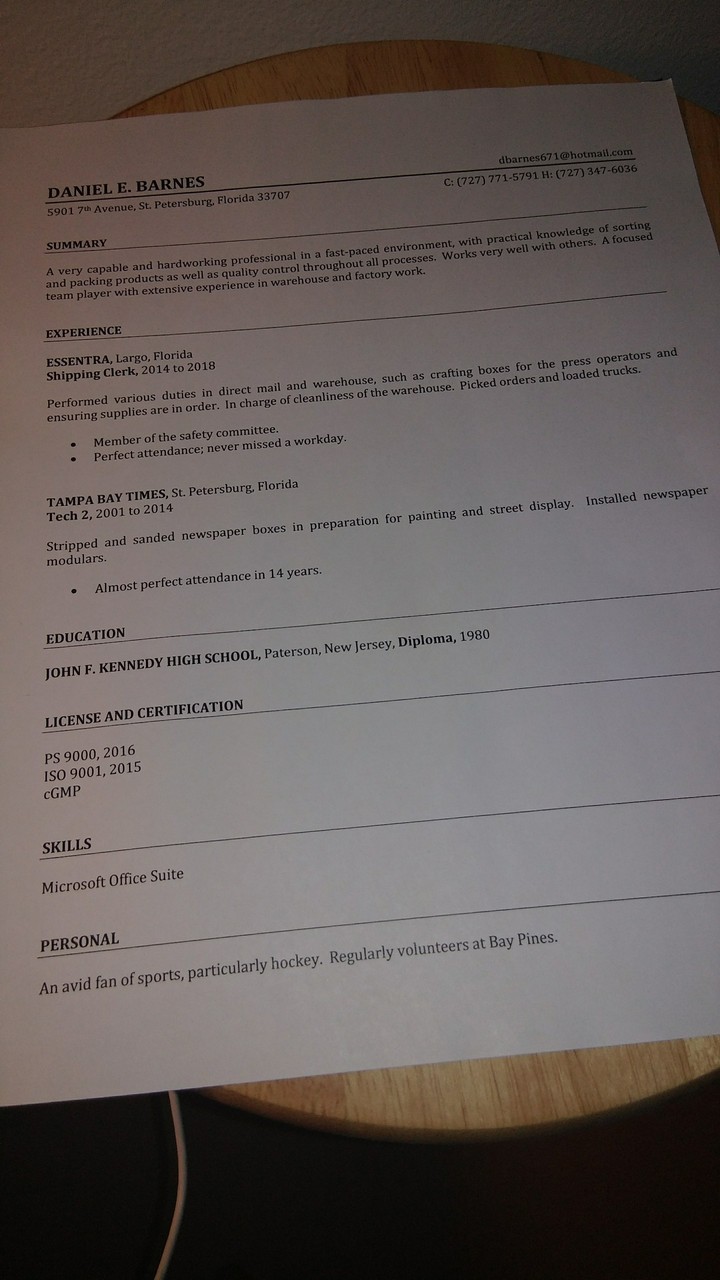 resume