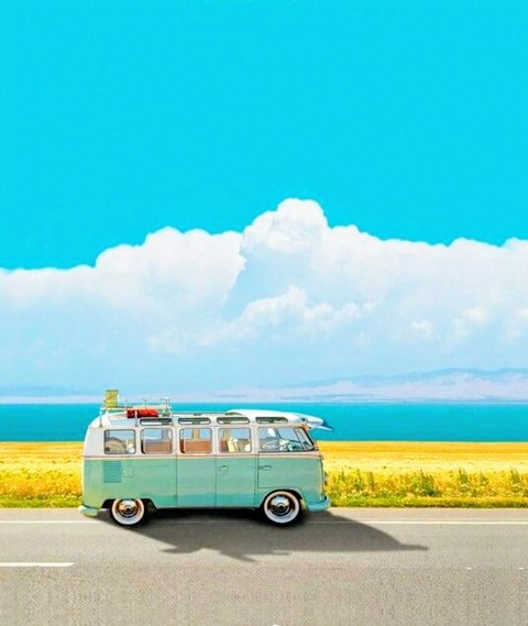 ocean, 藍色桌布
