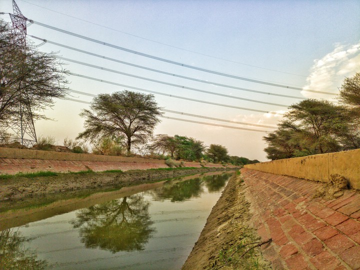 a canal in desert
