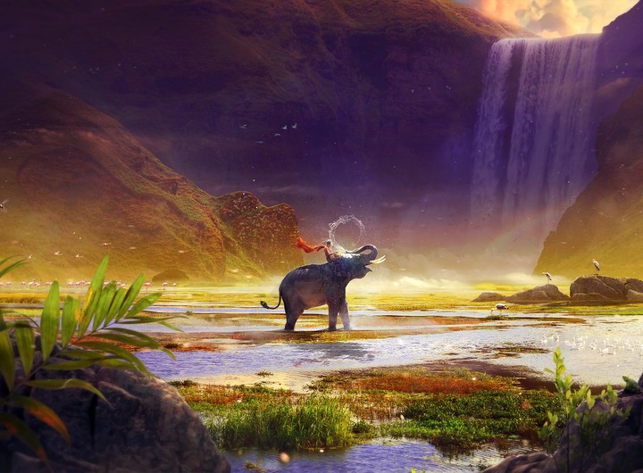 Fantasy nature lake