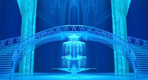 The interior of the ice palace