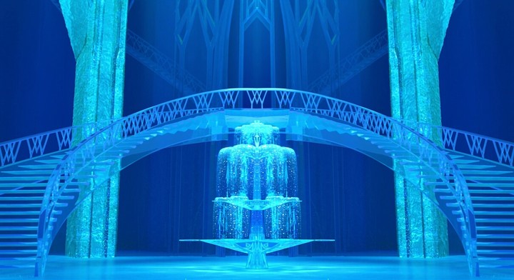 The interior of the ice palace