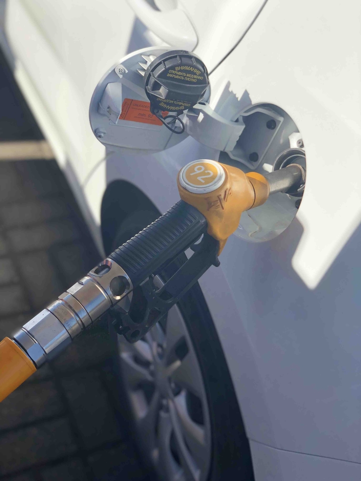 refilling the car