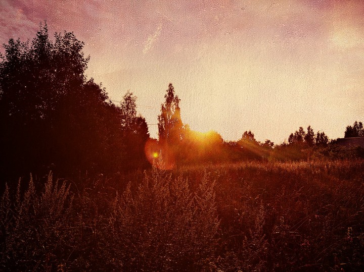 setting sun