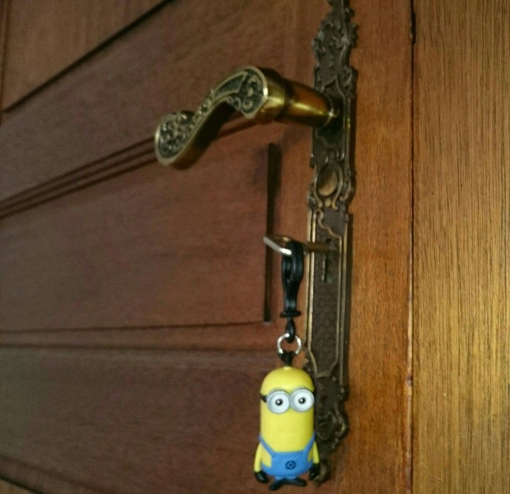 this minion is hanging on