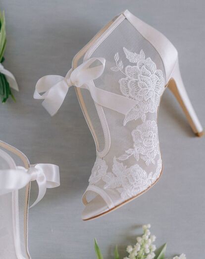 White Peep Toe Heels