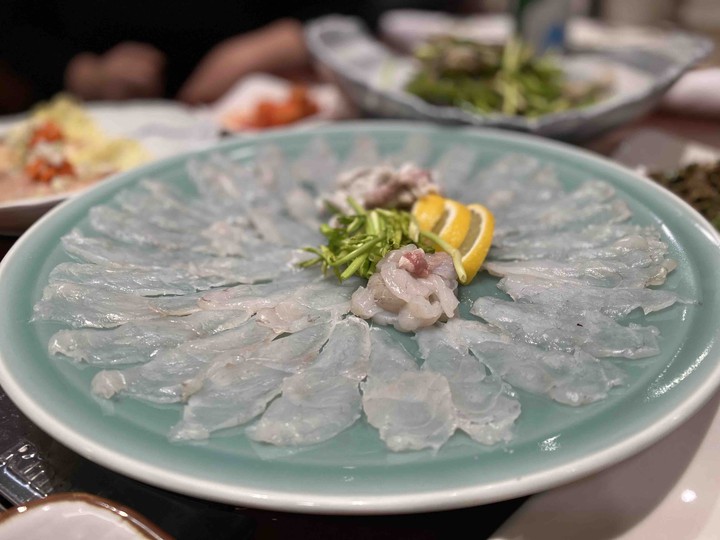 Sliced Raw Puffer Fish
