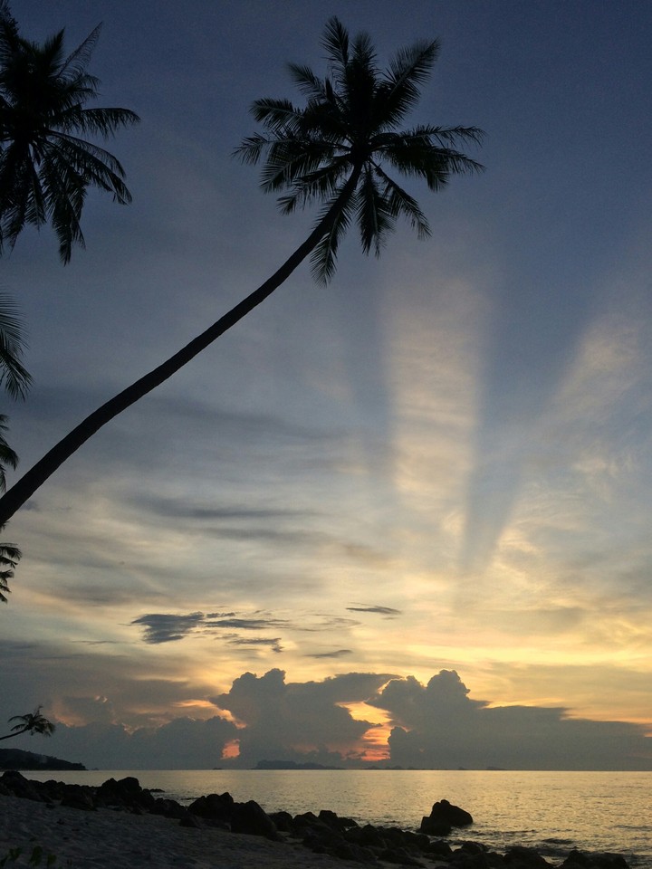 Ban Tai beach in the glow of sunset