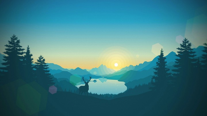 deer sunset
