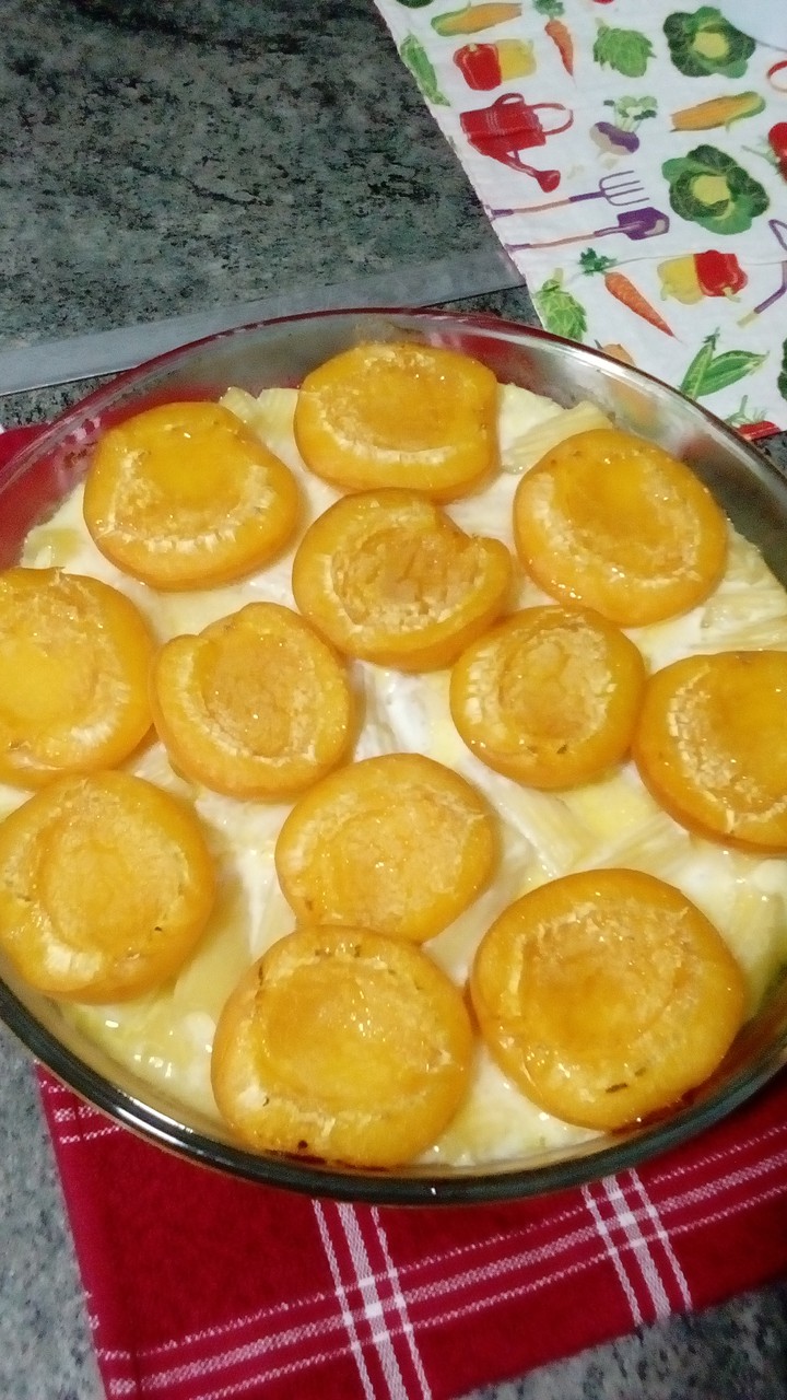 Postre con albaricoques