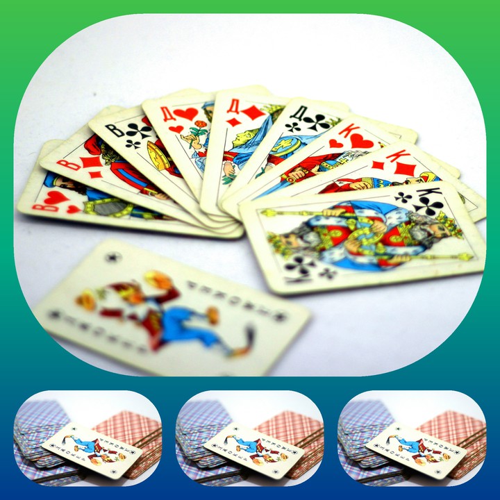 Collage. Playing cards