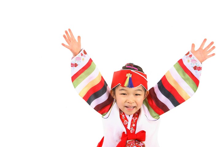 Family in Korean Dress
