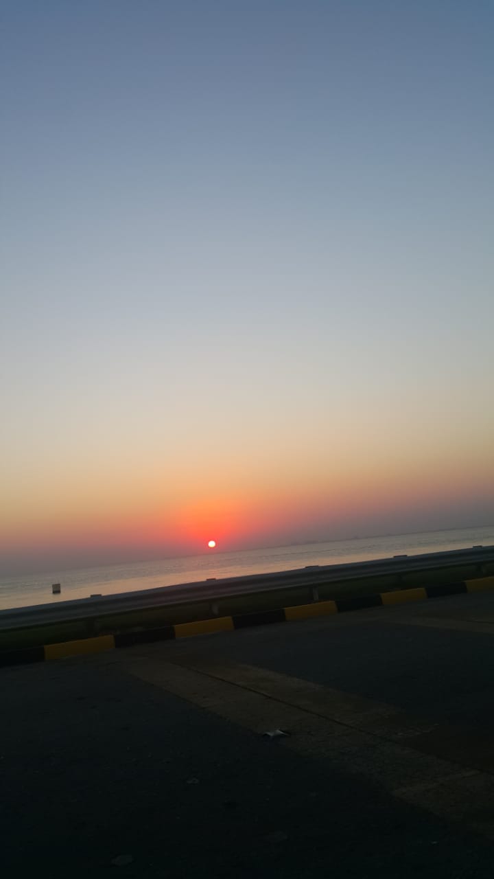 Sun about to Set.