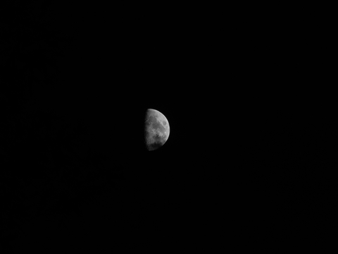 Mond, Nacht, Himmel, Wolken