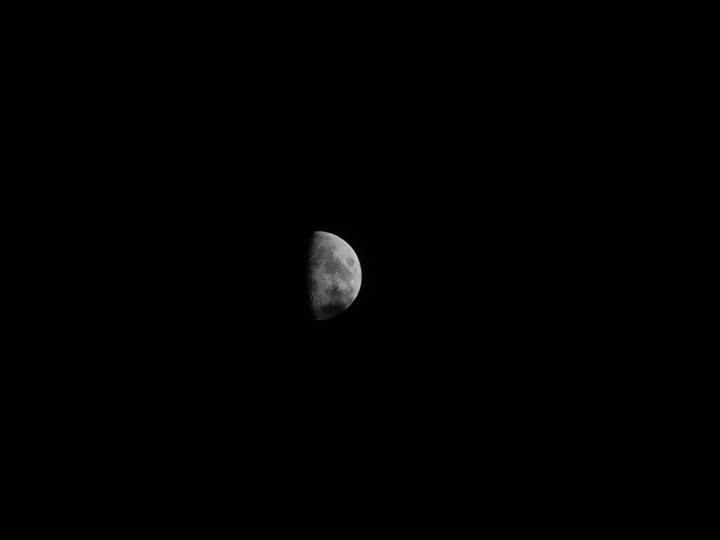 Mond, Nacht, Himmel, Wolken