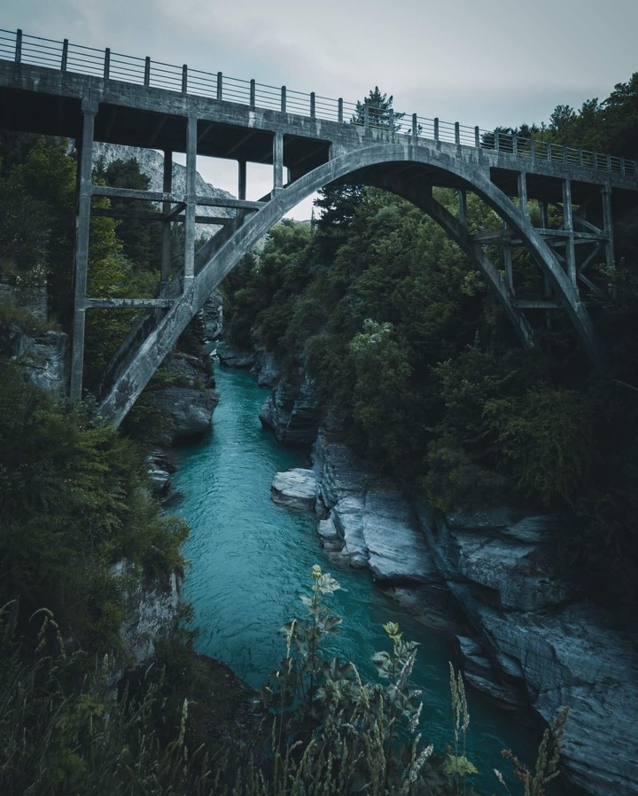 There is a river under the bridge