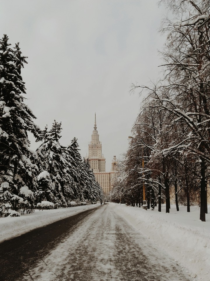 #winter #msu #university #snow #moscow #russia #weather