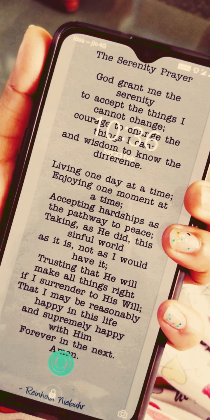 serenity prayer